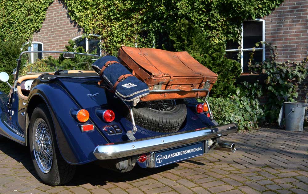 Is aan het huilen bladzijde Stoutmoedig Een echte oude leren koffer achterop je oldtimer?